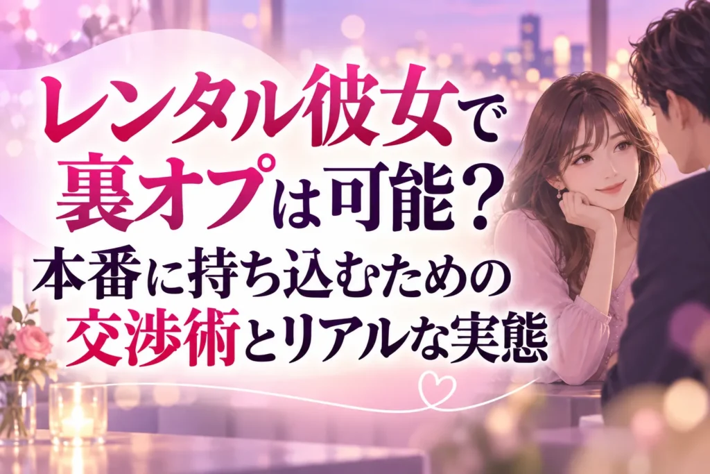 レンタル彼女で裏オプは可能？本番に持ち込むための交渉術とリアルな実態