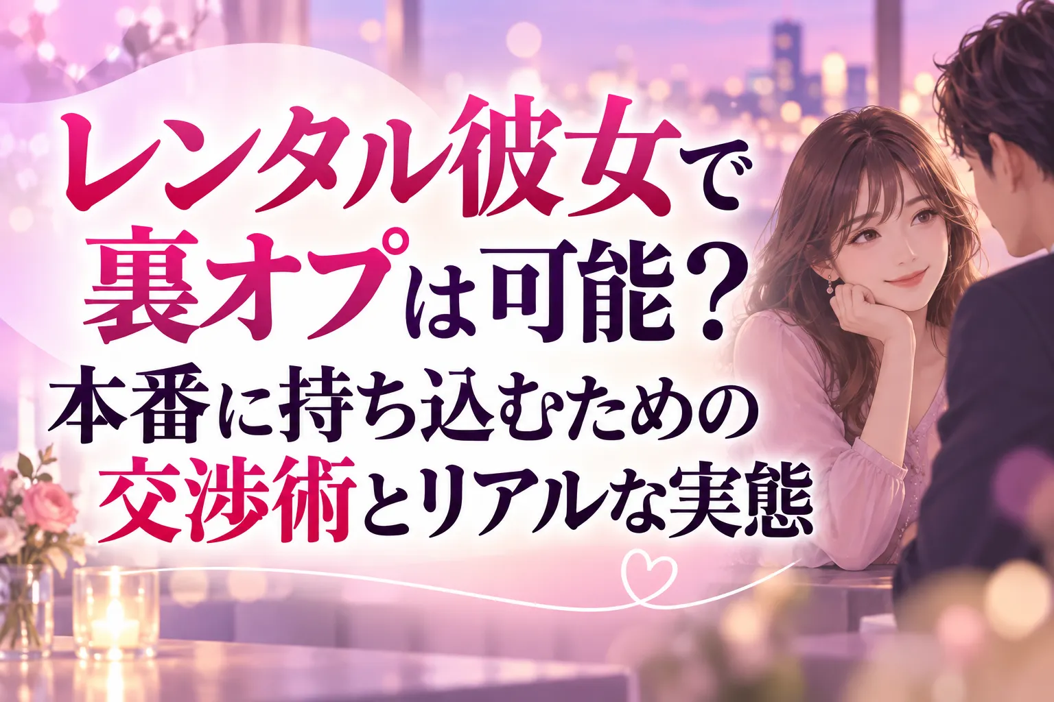 レンタル彼女で裏オプは可能?本番に持ち込むための交渉術とリアルな実態