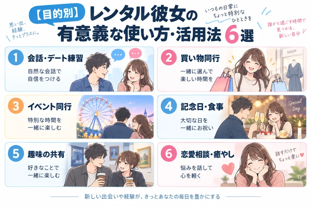 【目的別】レンタル彼女の有意義な使い方・活用法6選