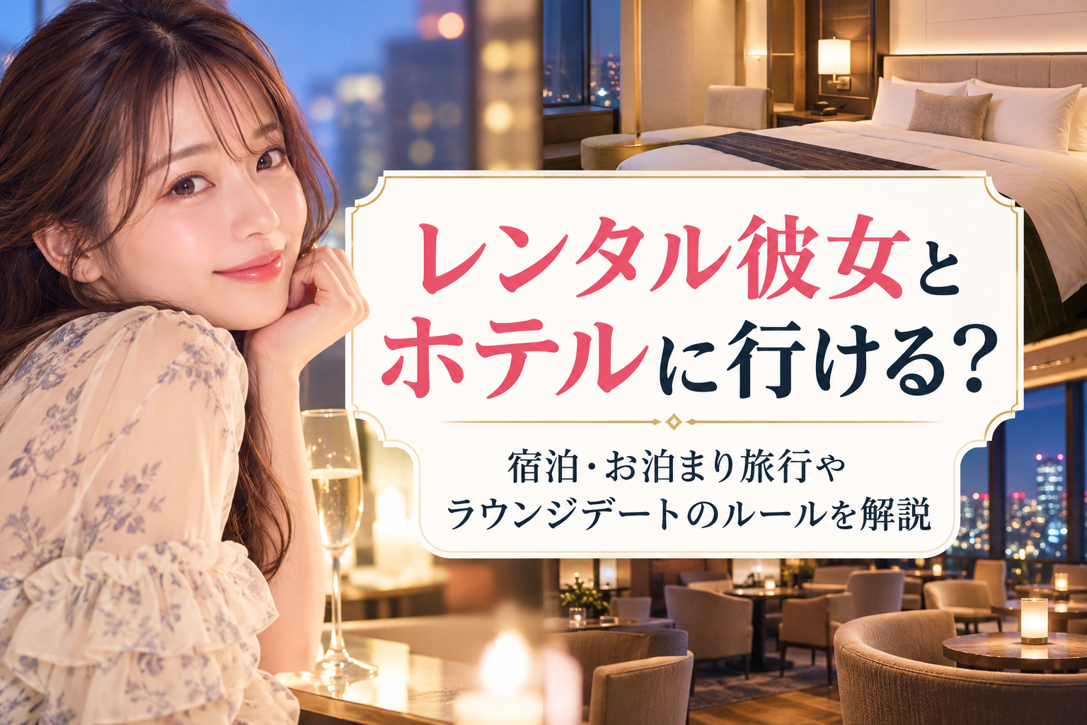 レンタル彼女とホテルに行ける?宿泊・お泊まり旅行やラウンジデートのルールを解説
