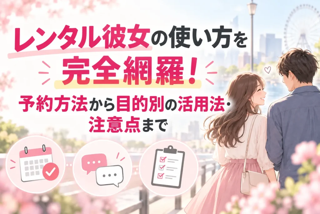 レンタル彼女の使い方を完全網羅！予約方法から目的別の活用法・注意点まで