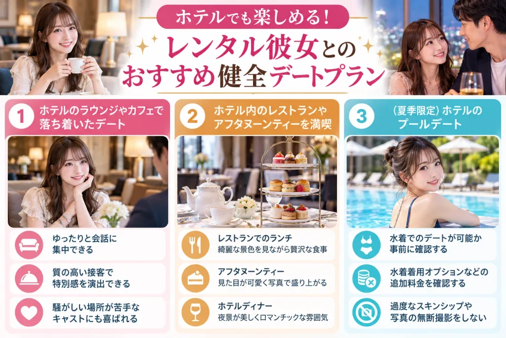 ホテルでも楽しめる!レンタル彼女とのおすすめ健全デートプラン