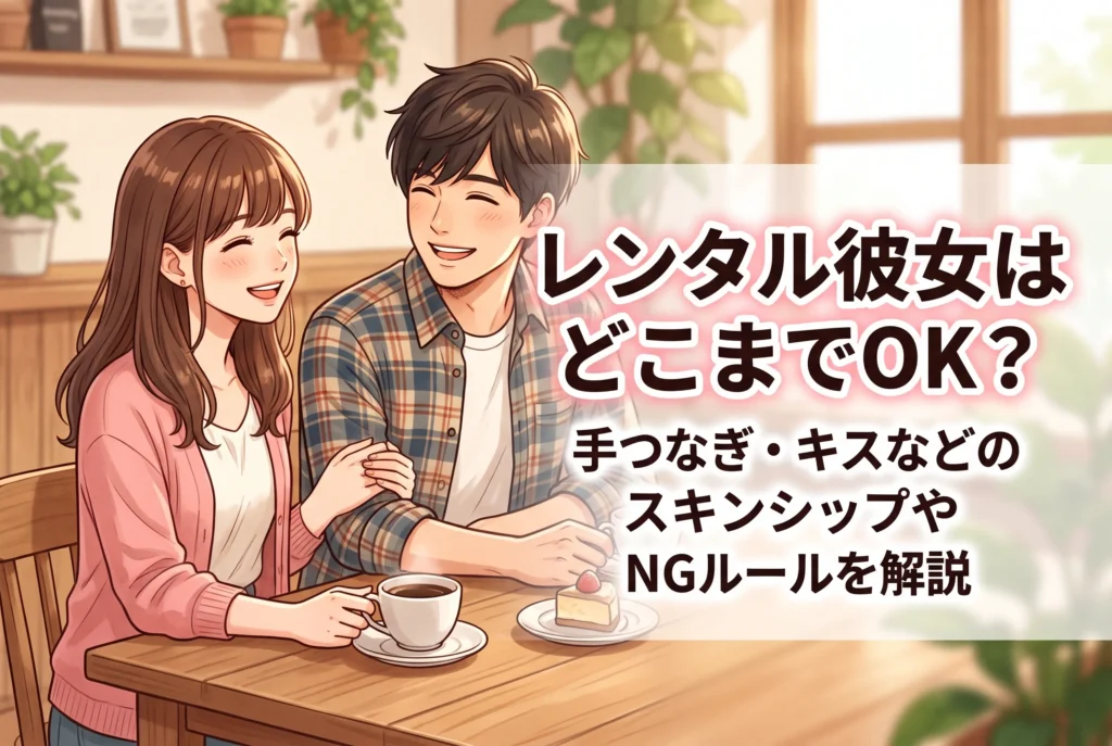 レンタル彼女はどこまでOK？手つなぎ・キスなどのスキンシップやNGルールを解説