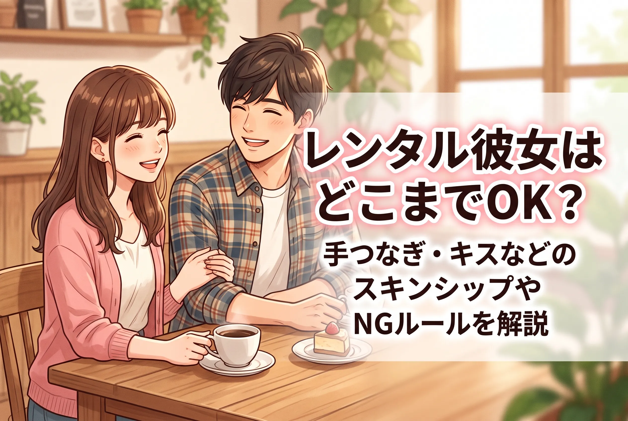 レンタル彼女はどこまでOK?手つなぎ・キスなどのスキンシップやNGルールを解説