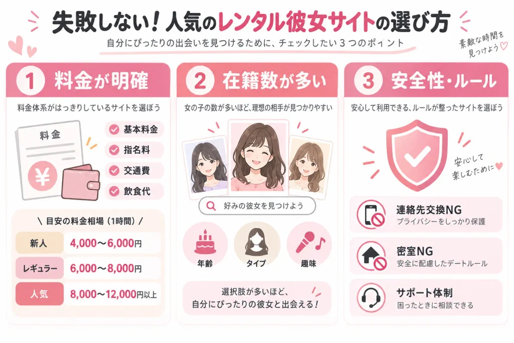 失敗しない！人気のレンタル彼女サイトの選び方