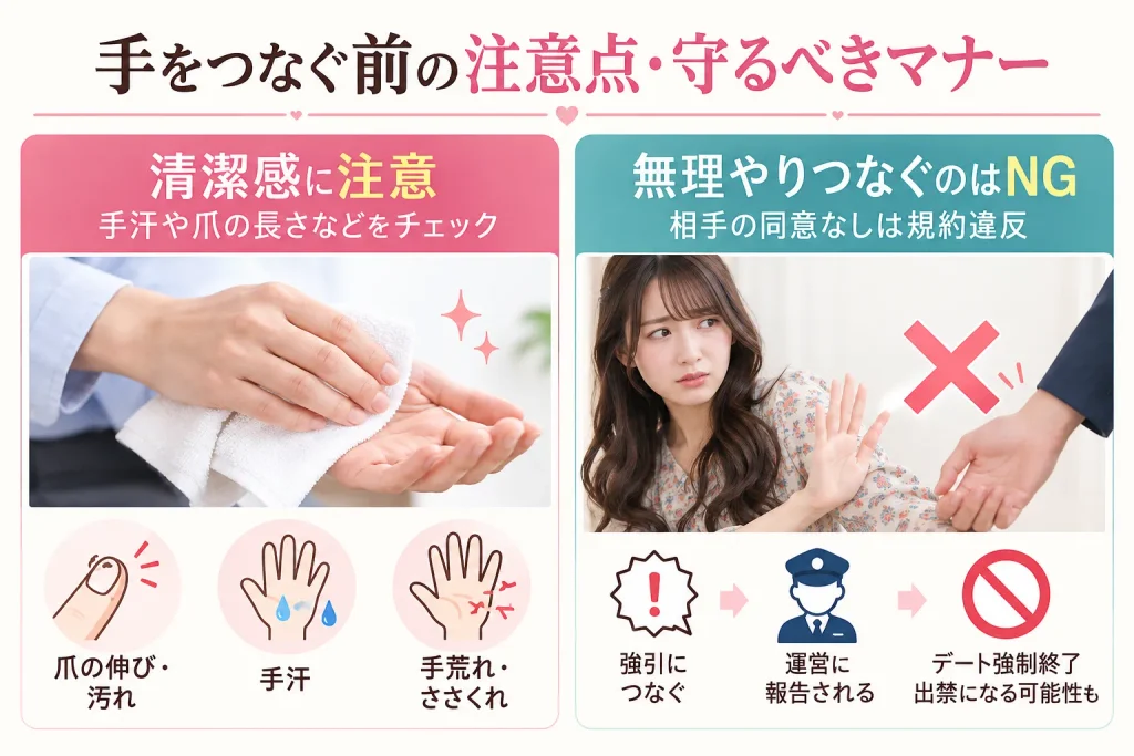 手をつなぐ前の注意点・守るべきマナー