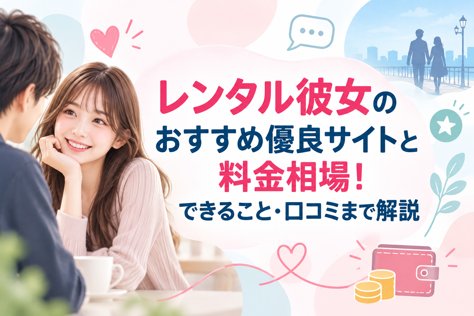 レンタル彼女のおすすめ優良サイトと料金相場!できること・口コミまで解説