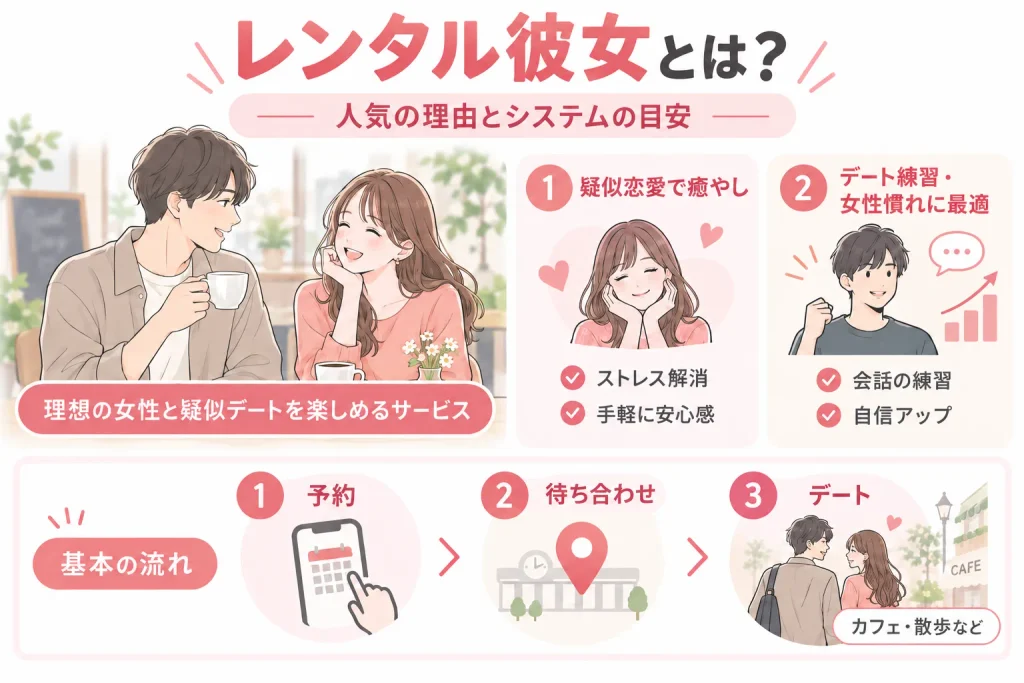 レンタル彼女とは？近年人気を集めている理由とシステムの目安