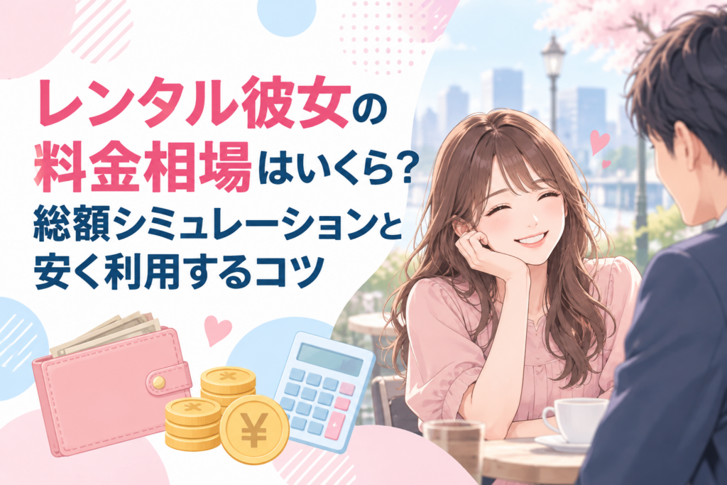 レンタル彼女の料金相場はいくら？総額シミュレーションと安く利用するコツ